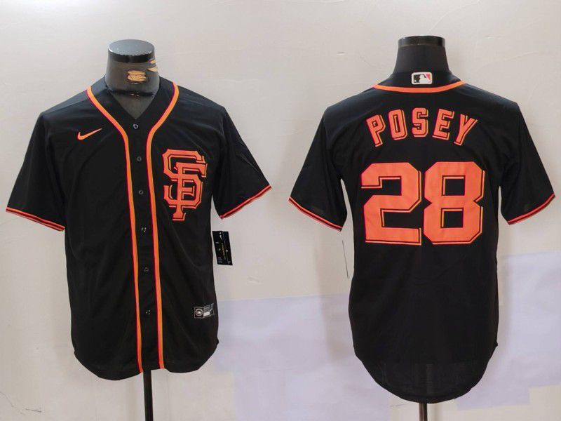 Men San Francisco Giants #28 Posey Black Game 2024 Nike MLB Jersey style 902->san francisco giants->MLB Jersey